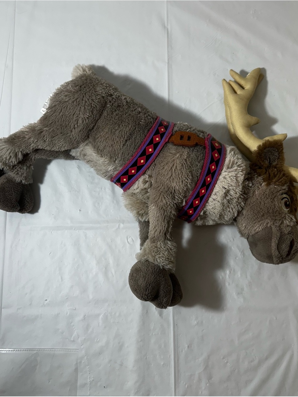 Disney Brown Plush Moose Dog Toy with Pink & Purple Harness - Picture 3 of 5
